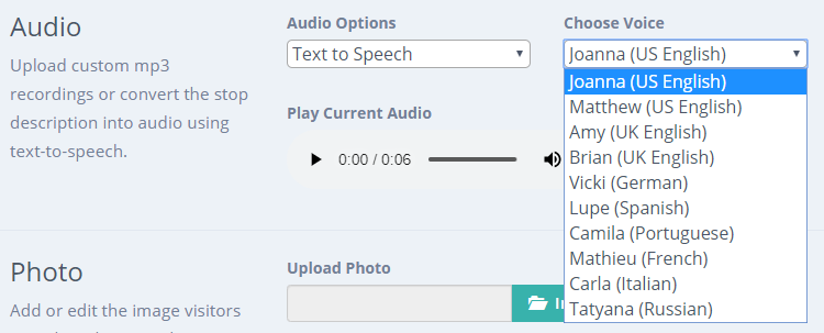 Text to speech voices